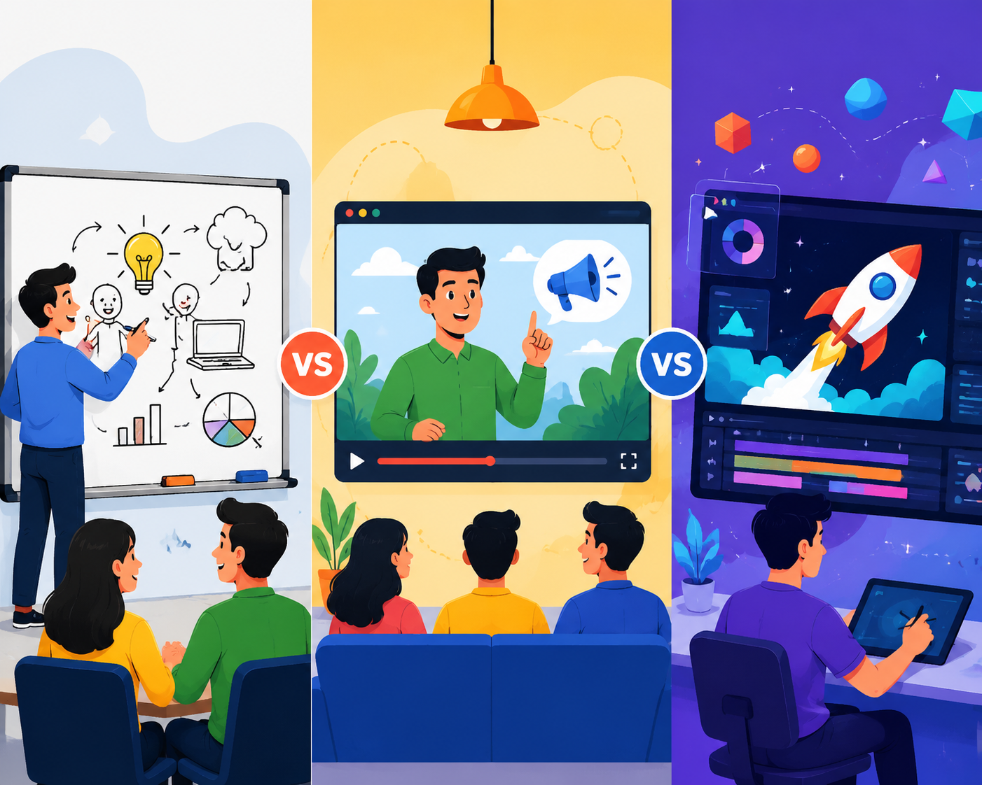 Whiteboard Animation vs Explainer Video vs Motion Graphics